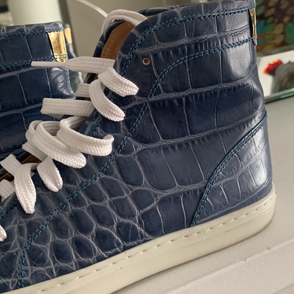 Kurt Geiger, London ankle high can as shoes, light blue, size 36 - Picture 4 of 8